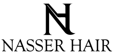 Logo de NASSER HAIR – Marque spécialisée en extensions capillaires et perruques de qualité.
